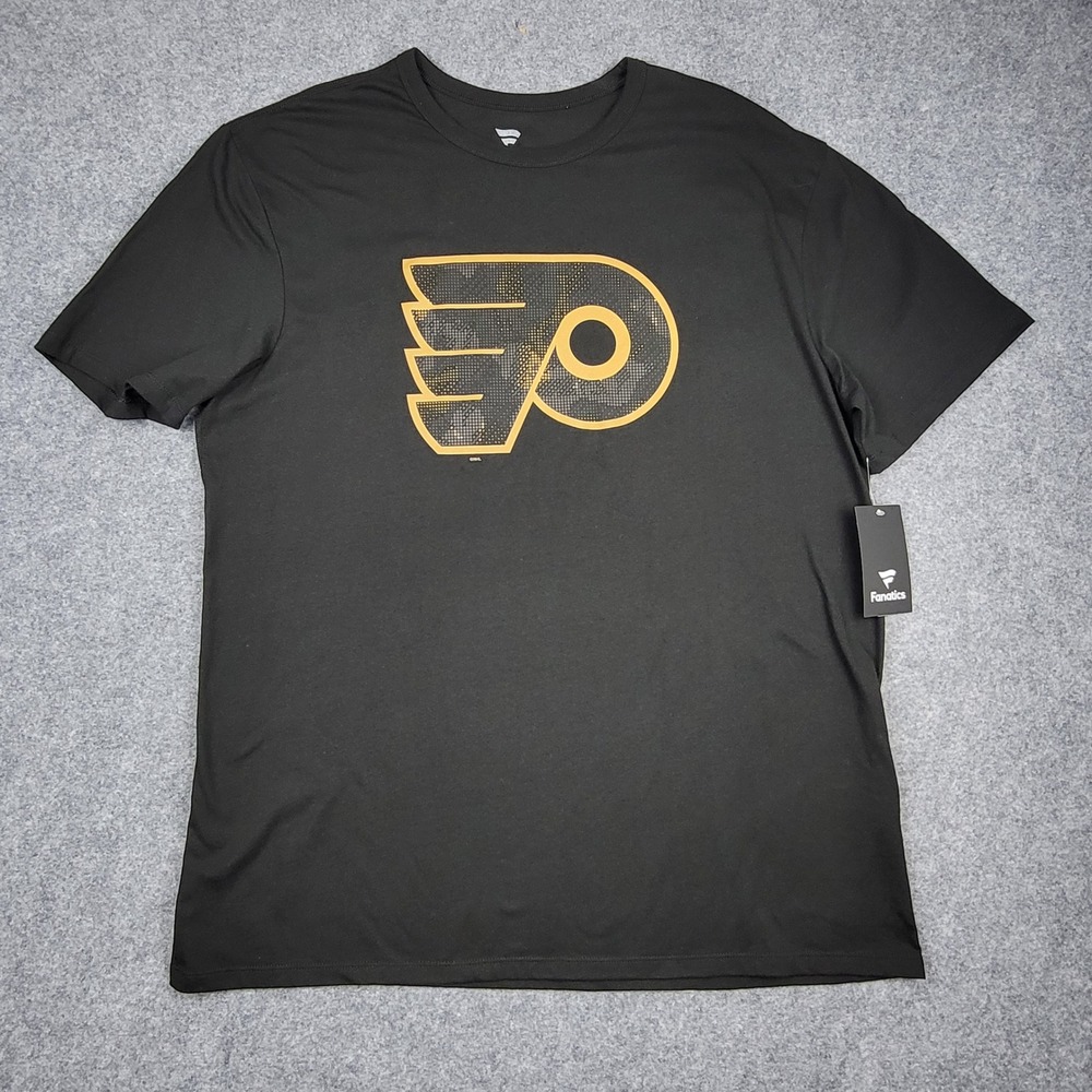 Fanatics Philadelphia Flyers NHL T-Shirt Mens XL Black Short Sleeve